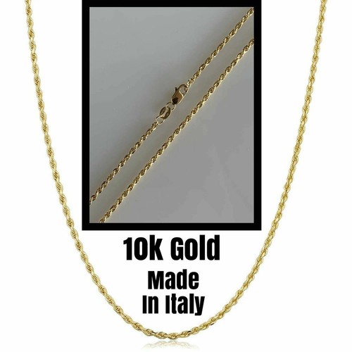 Real Solid 10k Yellow Gold Rope Chain 