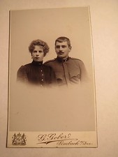 Simbach a. Inn - Paar - Frau & Soldat in Uniform - Portrait / CDV