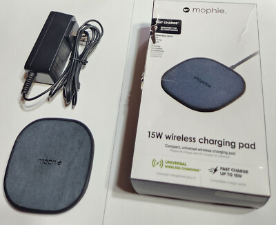 Unused Mophie 15W Wireless Charging Pad Fast Charge for Android & Apple Devices