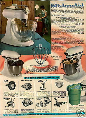 1965 PAPER AD Mixer KitchenAid Can Opener Knife Sharpener Presto Rock 'N Mix