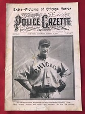 Roger Bresnahan Police Gazette August 14, 1915￼￼ Chicago cubs
