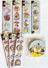 7 Mary Engelbreit Dimensional Every Day Scrapbook Sticker Packs  Bonus Coasters