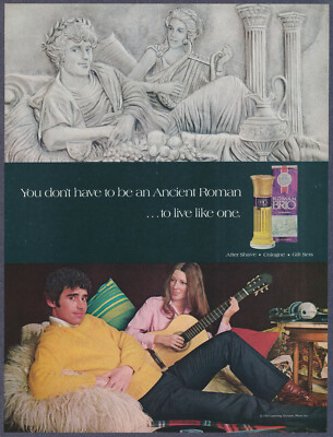 Roman Brio After Shave Cologne Vintage Magazine Print Ad 1973