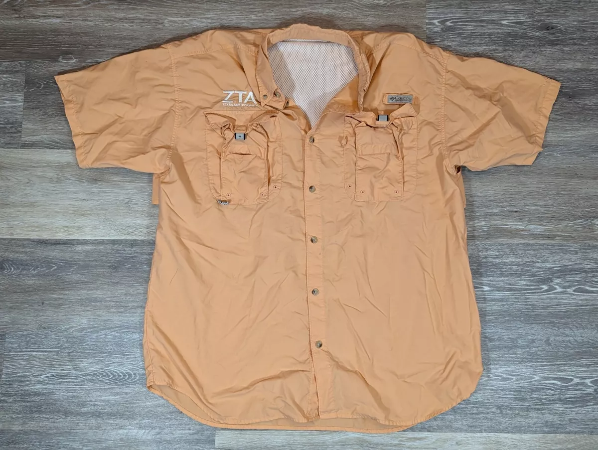 Vintage ZTA Fishing Shirt Columbia Greek Life Zeta Tau Alpha
