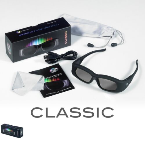 1 Pair 3D3 A1113 Universal 3D TV Eyewear Active Shutter IR Glasses - Picture 6 of 10