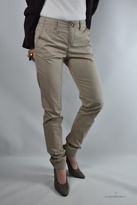 MEXX beige skinny tapered trousers slim fit chino pants women S/M