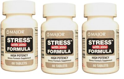 Major Stress Formula with Zinc High Potency Supplement 60 Tablets X 3 Packs