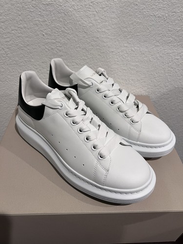 ALEXANDER MCQUEEN Men’s Oversized Leather Sneakers White & Black 10 US / 43 NEW - 第 20/24 張圖片