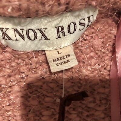 Pull Doux Mauve Knox Rose - Dos En Dentelle - Taille S - Neuf Avec étiquette