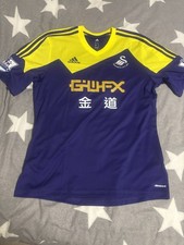 Swansea City 2013/14 Away Shirt Size Large Retro Adidas Climacool Short Sleeve