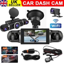4 Channel WiFi Car Dashcam Front Rear Inside Dash Cam 4K FHD 1080P 360° Camera
