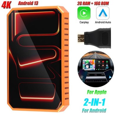 Wireless CarPlay Android Auto Adapter with Android 13 System 4K HDMI Output A+