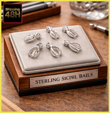 10pc 925 Sterling Silver Bail Connector Pinch Clasp Pendant DIY Jewelry Making