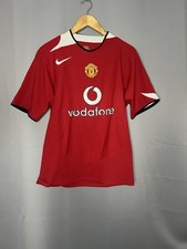 Nike Manchester United Home Shirt Size Medium Red 2004 - 2006 Vintage Retro Y2K
