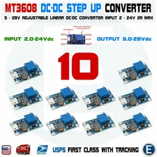 10PCS MT3608 MICRO USB DC-DC Voltage Step Up Adjustable Boost Converter Module