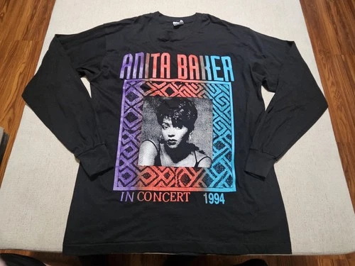 Anita Baker In Concert Tour LS Shirt XL USA Sin 1990s vintage concert t-shirt, vintage, size XL, single stitch, B+ condition