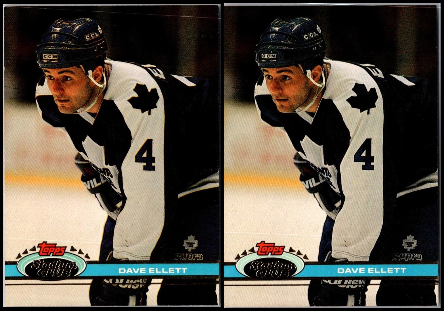 Stadium Club Dave Ellett (2) Card Lot - DON’T MISS OUT!