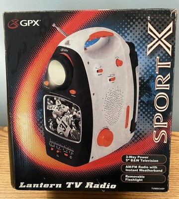 GPX SPORT X portabl TV Lantern Radio Camping Outdoor Flash Light Weather 3wy PWR
