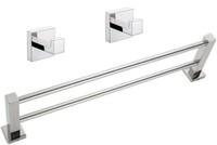 Double Towel Rail 23.6 Inch SUS304 Stainless Steel Bathroom Towel Rack