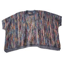 Peruvian Connection Urubamba Pullover Knit Alpaca Wool Multicolor Neutral S/M