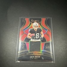 Jack Bech 2025 Panini Select Prizm Draft Selections Memorabilia Raiders NFL