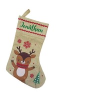 Nikolausstrumpf Kinder | Weihnachtssocke Mit Rentier In Natur
