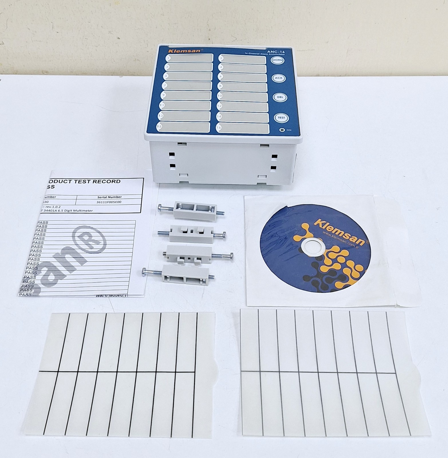 Klemsan ANC-16 / 604630 / 16 Channel Alarm Annunciator 24V AC/DC
