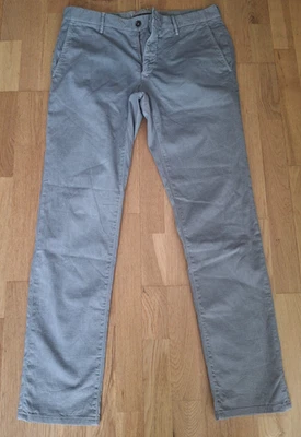 Incotex cotton and elastane mix grey trousers with metal buttons in 33in waist. - Image 1 of 3