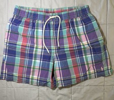 Men  s Blue Pink Ralph Lauren Polo Swim Trunks Size XL