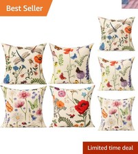 16 x 16 Throw Pillow Covers Outdoor Spring Summer Garden Flowers Farmhouse Outsi