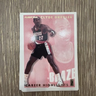 1993-94 Fleer Clyde Drexler Career Highlights (COMPLETE SET) (15 CARDS) #1-15