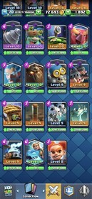 CR 70 LVL | 54 MAXED CARDS | 11K+ Trophies | 70K+ GOLD | 140 Emotes | CHEAP