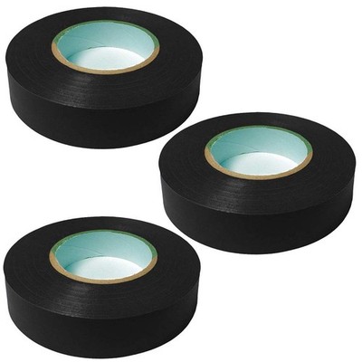 Electriduct Vinyl Electrical Tape - 3/4 in x 60 ft (20 yards) - 3 Pack, Black