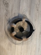 Vintage 1950s Fur Veil Hat Fascinator Faux Tulle USA Retro Black