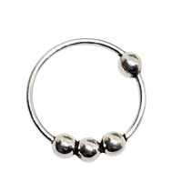 Nasenring 8 Mm 4 Kugel Hoop 22 G (0,6 Mm) 925 Silber Cbr Fixed Hoop KöRpersch...