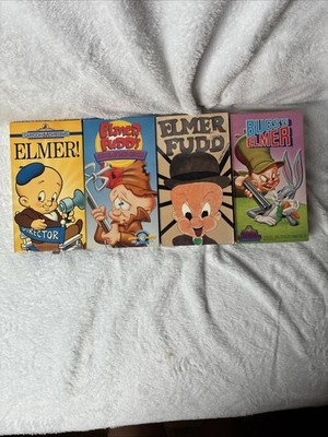 Elmer Fudd Bugs Bunny VHS Lot of 4 Vintage Looney Tunes MGM Warner Bros