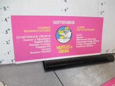 Baskin Robbins ice cream 1970s store display flavor sign WAFFLES CREAM bear Sept