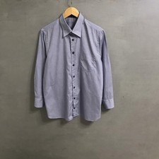 Men Van Laack shirt navy cotton 40/L/48 1VV4