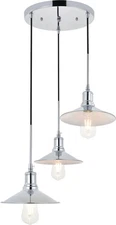 Elegant Lighting LD4033D20 Etude 3 Light 19"W Multi Light Pendant