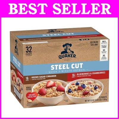 Fiber-Rich Steel Cut Oats, 32 Individual Packs-#
