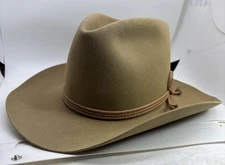 Vintage Resistol Cowboy Hat Beaver 4X Felt Chaparral Pecan USA Size 7 Self Conf