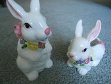 Beautiful Rabbit Sugar Bowl and Creamer Set