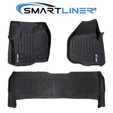 SMARTLINER Custom Fit Floor Mats 2 Row 2012-2016 F-250 F-350 Super Duty Crew Cab