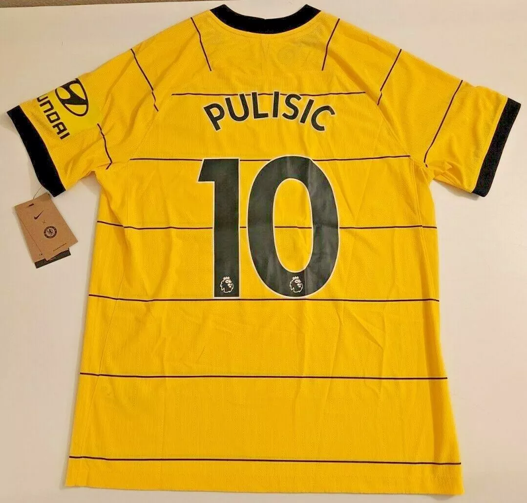 Chelsea 2021 2022 Away Jersey Authentic Match Nike Yellow S L XL