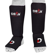 DEFY Shin Instep Foam Padded Shin Guard Shin Support MMA Foot Protector Black