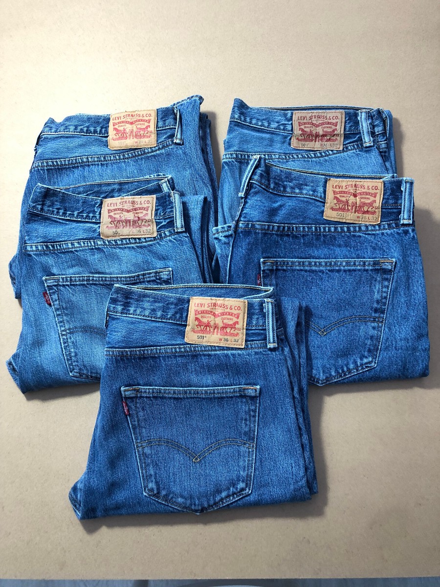 Mens Levi 501 Jeans W36 L32 Blue Vintage VGC | eBay UK