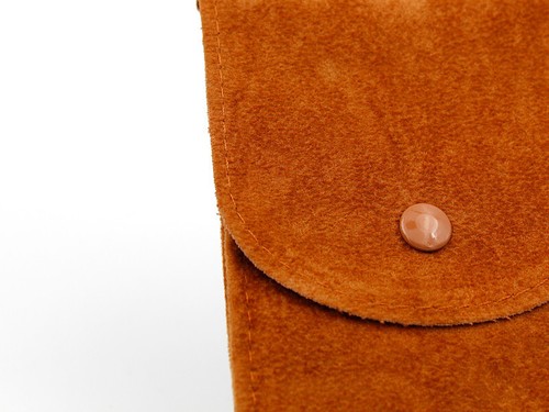 Elegante Pochette Marrone Custodia Orologi Tessuto Floccato Travel Box Service - Picture 2 of 5