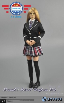 ZY TOYS 1/6 Scale School Uniform Set 2.0 for 12'' Female Figure Doll