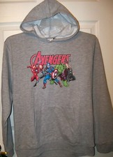 Marvel Avengers Gray Pull Over Hoodie Boys Youth Size 18 / 20 XL XLarge NWT