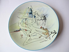 Salvador Dalì piatto porcellana Limoges numerato serie La Conquete du Cosmos